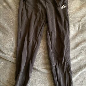 Adidas Unisex Black Cuffed Joggers